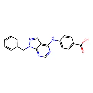 4-[(1-Benzylpyrazolo[3,4-d]pyrimidin-4-yl)amino]benzoic acid structure