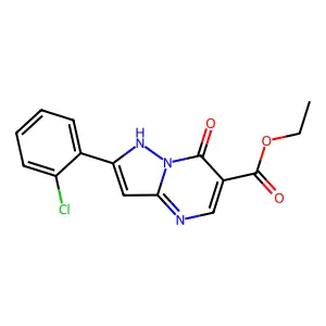 Ethyl 2-(2-chlorophenyl)-7-hydroxypyrazolo[1,5-a]pyrimidine-6-carboxylate structure