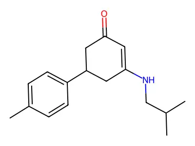 3-Isobutylamino-5-p-tolyl-cyclohex-2-enone structure