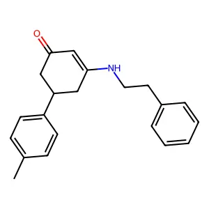 5-(4-Methylphenyl)-3-[(2-phenylethyl)amino]cyclohex-2-en-1-one structure