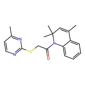 2-(4-Methylpyrimidin-2-yl)sulfanyl-1-(2,2,4-trimethylquinolin-1-yl)ethanone structure