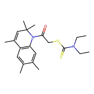 2-oxo-2-(2,2,4,6,7-pentamethylquinolin-1(2H)-yl)ethyl diethylcarbamodithioate structure