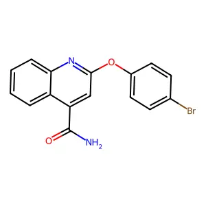 2-(4-Bromophenoxy)quinoline-4-carboxamide structure