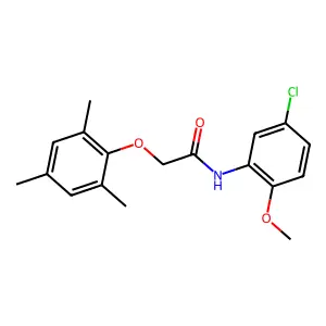 N-(5-chloro-2-methoxyphenyl)-2-(2,4,6-trimethylphenoxy)acetamide structure