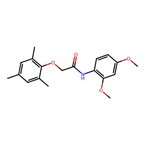 N-(2,4-dimethoxyphenyl)-2-(2,4,6-trimethylphenoxy)acetamide structure