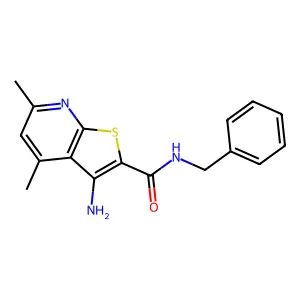 3-Amino-N-benzyl-4,6-dimethylthieno[2,3-b]pyridine-2-carboxamide structure