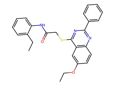 2-((6-Ethoxy-2-phenylquinazolin-4-yl)thio)-N-(2-ethylphenyl)acetamide structure