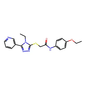 N-(4-Ethoxyphenyl)-2-((4-ET-5-(3-pyridinyl)-4H-1,2,4-triazol-3-YL)thio)acetamide structure