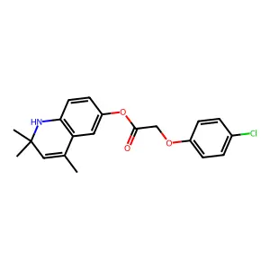 2,2,4-Trimethyl-1,2-dihydro-6-quinolinyl (4-chlorophenoxy)acetate structure