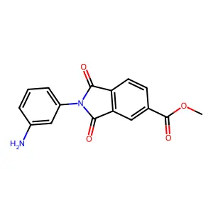 Methyl 2-(3-aminophenyl)-1,3-dioxoisoindoline-5-carboxylate structure
