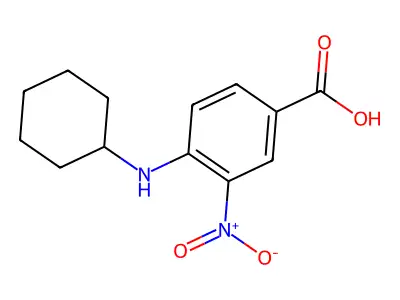 4-(Cyclohexylamino)-3-nitrobenzoic acid structure
