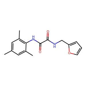 N1-(furan-2-ylmethyl)-N2-mesityloxalamide structure