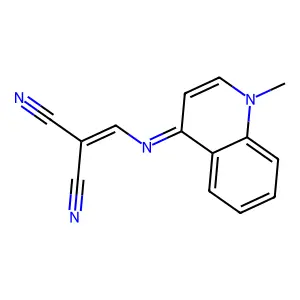 2-[[(1-Methylquinolin-4-ylidene)amino]methylidene]propanedinitrile structure