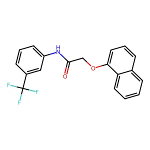 2-(naphthalen-1-yloxy)-N-(3-(trifluoromethyl)phenyl)acetamide structure
