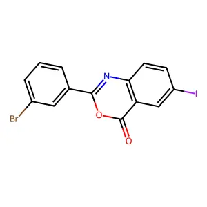 2-(3-Bromophenyl)-6-iodo-4H-3,1-benzoxazin-4-one structure