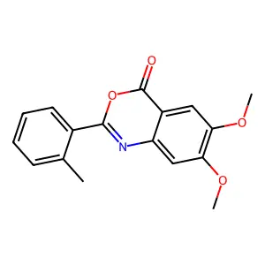 6,7-dimethoxy-2-(2-methylphenyl)-4H-3,1-benzoxazin-4-one structure