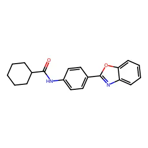 N-[4-(1,3-benzoxazol-2-yl)phenyl]cyclohexanecarboxamide structure