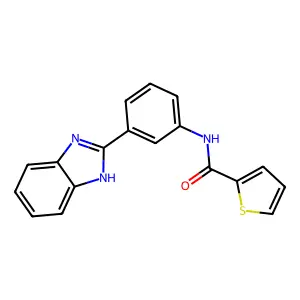 N-[3-(1H-benzimidazol-2-yl)phenyl]thiophene-2-carboxamide structure