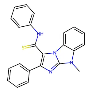 4-methyl-N,2-diphenylimidazo[1,2-a]benzimidazole-1-carbothioamide structure