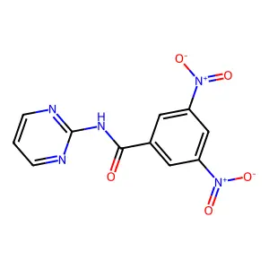 3,5-dinitro-N-pyrimidin-2-ylbenzamide structure