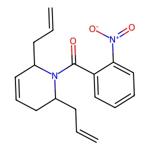 2,6-Diallyl-1-{2-nitrobenzoyl}-1,2,3,6-tetrahydropyridine structure