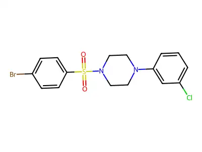 1-(4-Bromophenyl)sulfonyl-4-(3-chlorophenyl)piperazine structure