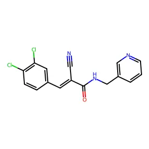 2-Cyano-3-(3,4-dichlorophenyl)-N-(3-pyridinylmethyl)-2-propenamide structure