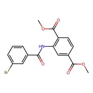 Dimethyl 2-[(3-bromobenzoyl)amino]terephthalate structure