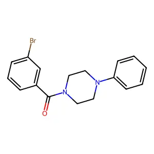 3-Bromophenyl 4-phenylpiperazinyl ketone structure