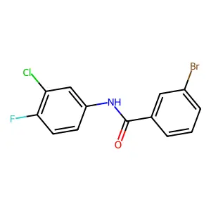 3-bromo-N-(3-chloro-4-fluorophenyl)benzamide structure