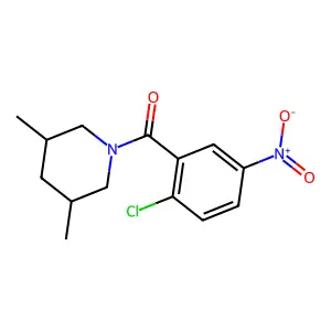 (2-Chloro-5-nitrophenyl)(3,5-dimethylpiperidin-1-yl)methanone structure