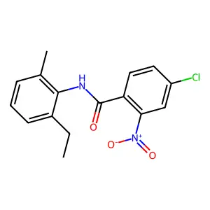 4-chloro-N-(2-ethyl-6-methylphenyl)-2-nitrobenzamide structure