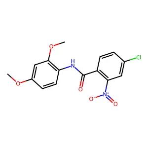 4-chloro-N-(2,4-dimethoxyphenyl)-2-nitrobenzamide structure