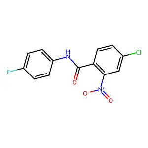 4-chloro-N-(4-fluorophenyl)-2-nitrobenzamide structure