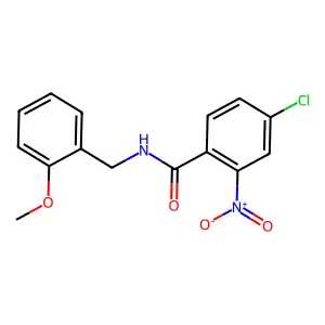 4-Chloro-N-(2-methoxybenzyl)-2-nitrobenzamide structure