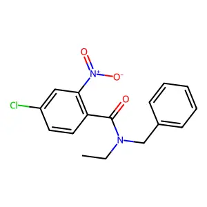 N-benzyl-4-chloro-N-ethyl-2-nitrobenzamide structure