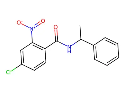 4-chloro-2-nitro-N-(1-phenylethyl)benzamide structure