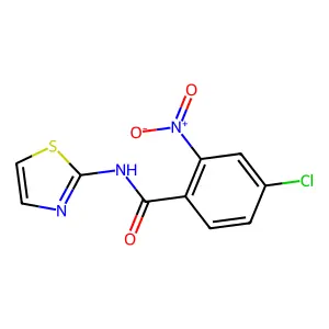 4-chloro-2-nitro-N-(1,3-thiazol-2-yl)benzamide structure