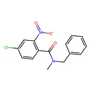 N-benzyl-4-chloro-N-methyl-2-nitrobenzamide structure