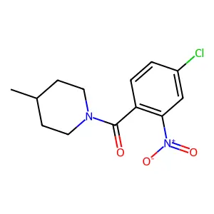 (4-Chloro-2-nitrophenyl)-(4-methylpiperidin-1-yl)methanone structure