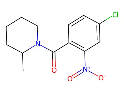(4-Chloro-2-nitrophenyl)(2-methylpiperidin-1-yl)methanone structure