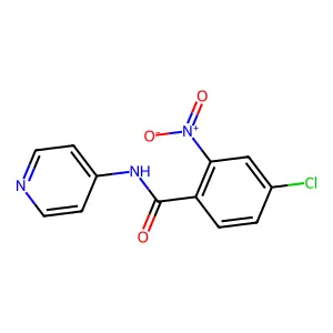 4-chloro-2-nitro-N-pyridin-4-ylbenzamide structure