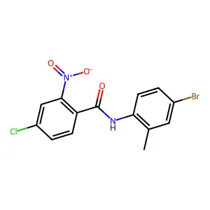 N-(4-bromo-2-methylphenyl)-4-chloro-2-nitrobenzamide structure