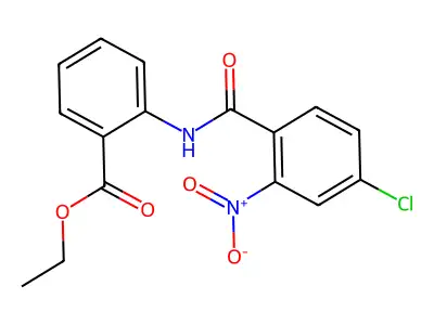 Ethyl 2-[(4-chloro-2-nitrobenzoyl)amino]benzoate structure