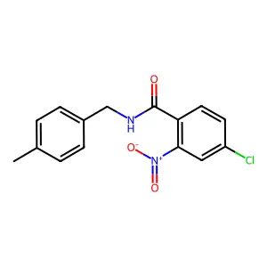 4-chloro-N-(4-methylbenzyl)-2-nitrobenzamide structure