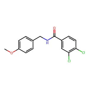 3,4-dichloro-N-[(4-methoxyphenyl)methyl]benzamide structure