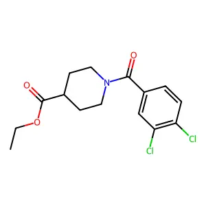 Ethyl 1-(3,4-dichlorobenzoyl)-4-piperidinecarboxylate structure