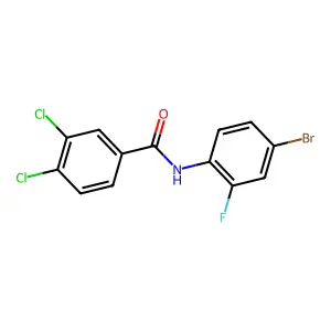 N-(4-bromo-2-fluorophenyl)-3,4-dichlorobenzamide structure