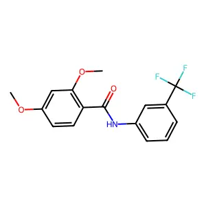 2,4-dimethoxy-N-[3-(trifluoromethyl)phenyl]benzamide structure