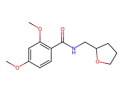 2,4-dimethoxy-N-(oxolan-2-ylmethyl)benzamide structure